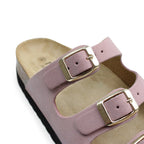 Minfot Sandal Blød Bio Dame Lyserød Ruskind