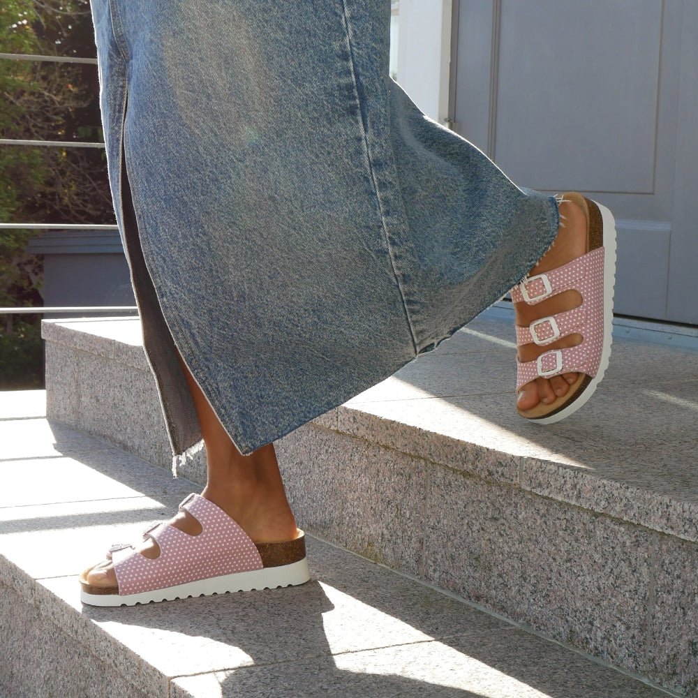 Minfot Sandal Blød Bio Dots Lyserød