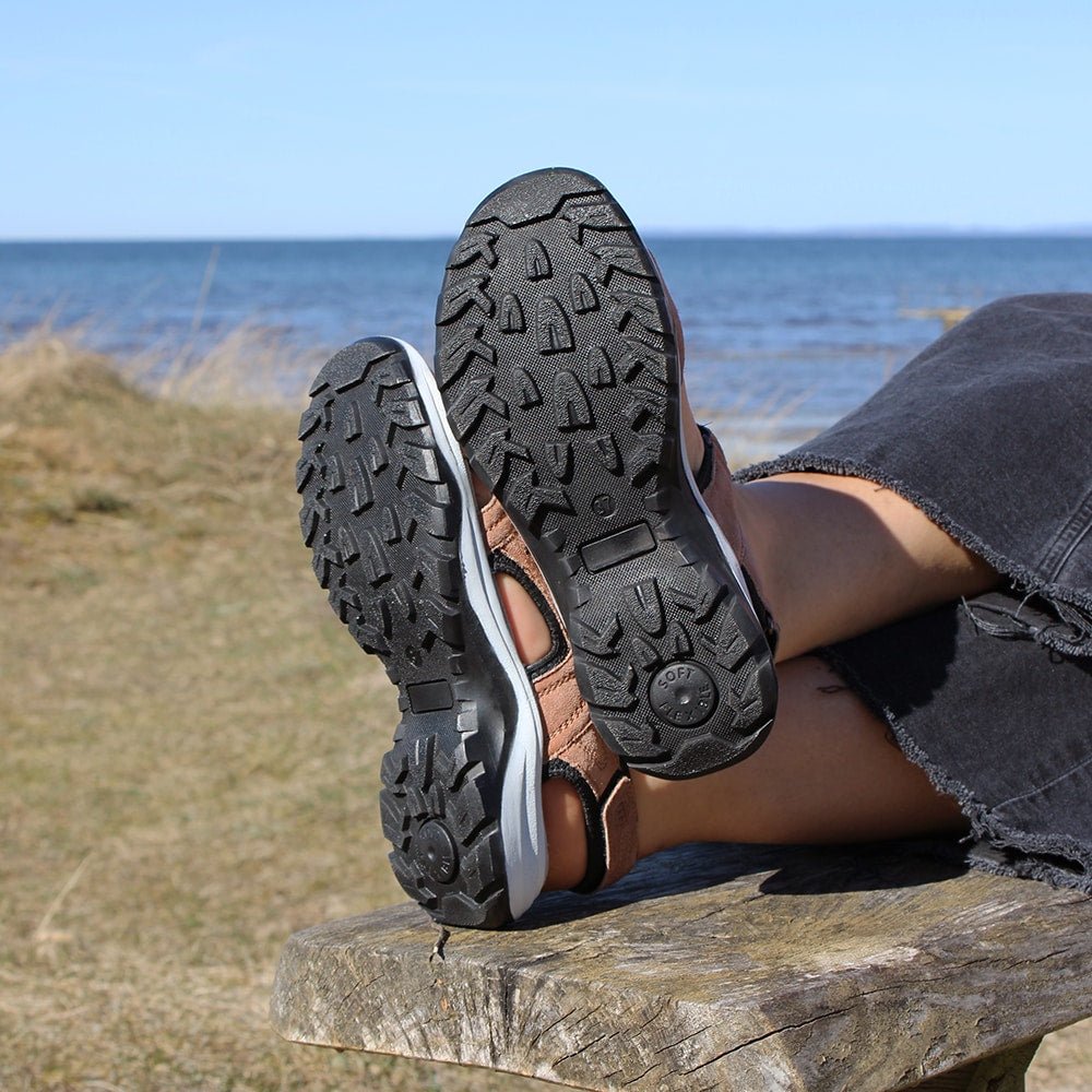 Minfot Sandaler Sandhamn Dame Ruskind Terracotta