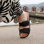 Minfot Softstep Sandaler Dame Biosandal 2-remme Sort