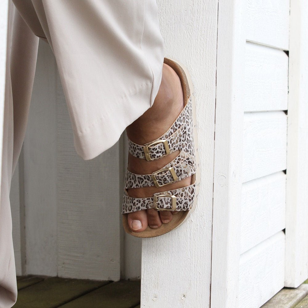 Minfot Upstep Lux Sandaler Dame Leopard Beige