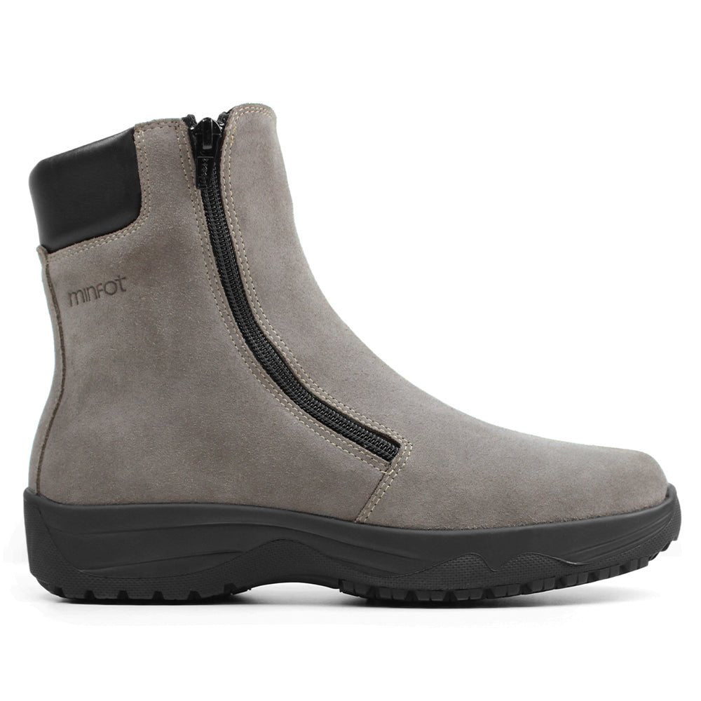 Minfot Pigsko Boden Ruskind Uld Taupe