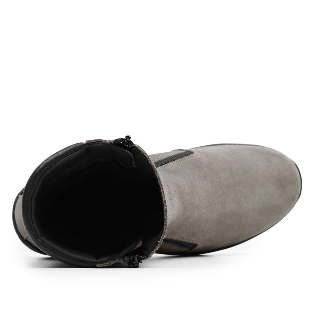 Minfot Pigsko Boden Ruskind Uld Taupe