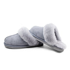 Minfot Hjemmesko Fåreskind Slip-on Duved med sål Grå
