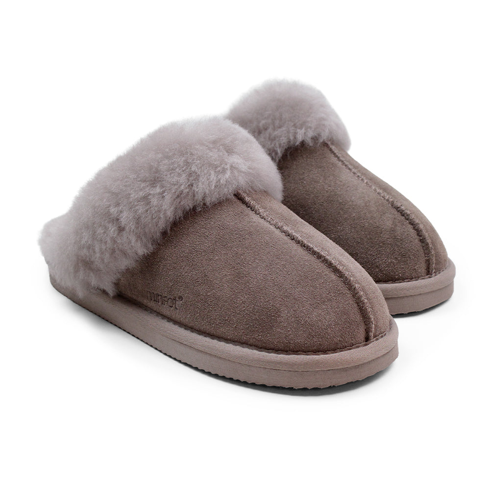 Minfot Hjemmesko Fåreskind Slip-on Duved med sål Stone
