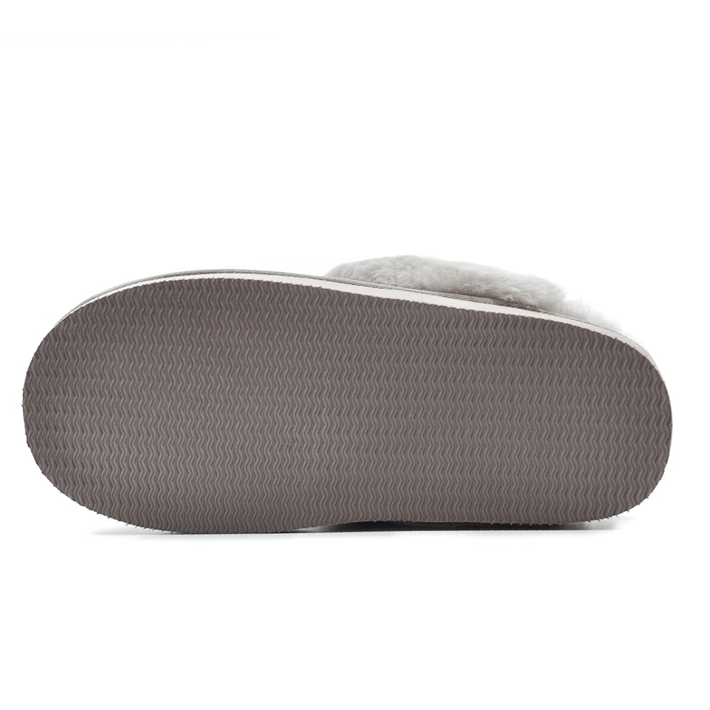 Produktbild 6 - Minfot Fårskinnstofflor Slip-on Duved med sula Stone