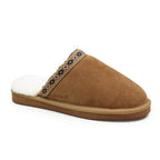 Minfot Fåreskind Hjemmesko Slip-on Myre med Sål Chestnut