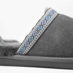 Minfot Fåreskind Hjemmesko Slip-on Myre med Sål Grå