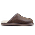 Minfot Hjemmesko Fåreskind Slip-on Orust med sål Waxed Stone