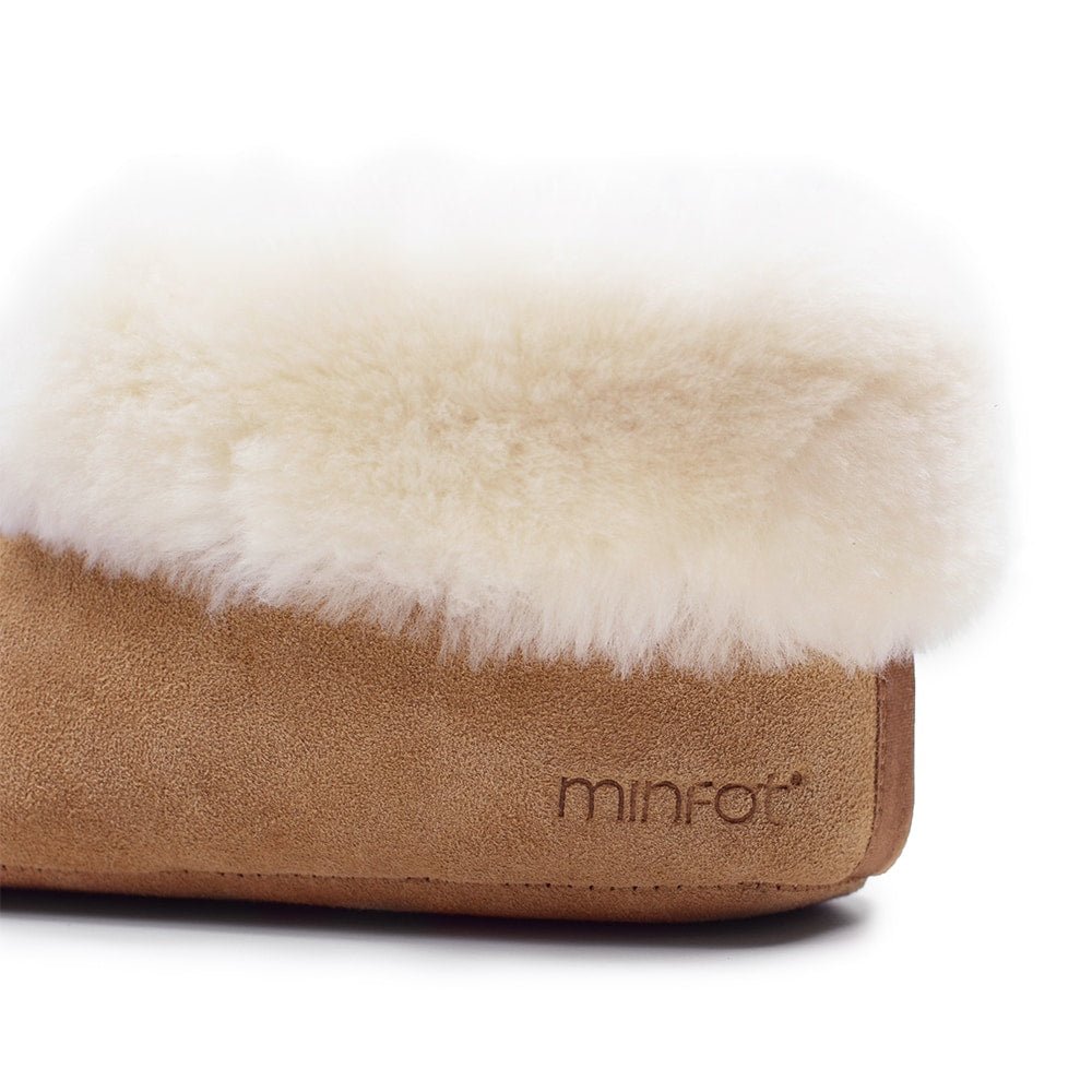 Minfot Hjemmesko Fåreskind Sunne Chestnut Ruskind