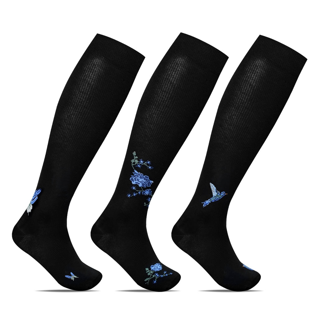 Minfot Flawless Støttestrømper Eco Bomuld Summernight Sort 3-pak