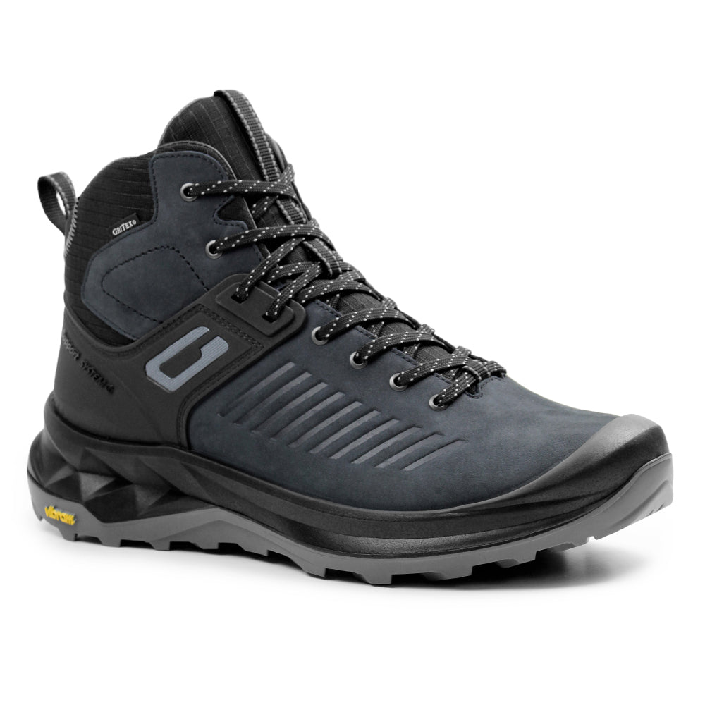 Minfot Granit Kängor Mid TEX Nubuck Svart