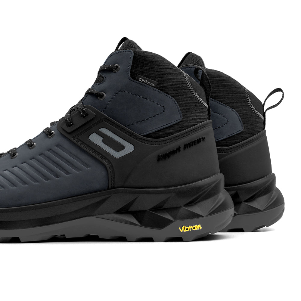 Minfot Granit Mid Støvler Unisex Vandafvisende TEX Nubuck Sort