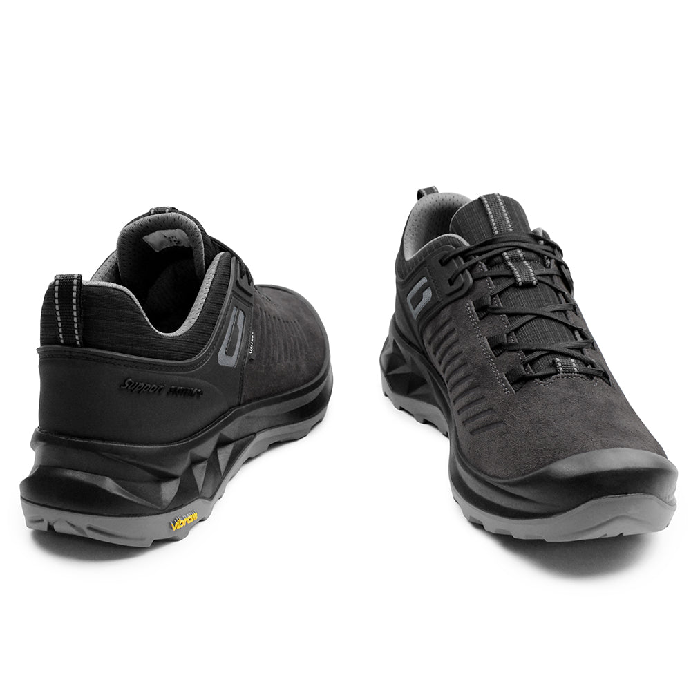 Minfot Granit Low Sko Unisex Vandafvisende TEX Ruskind Grå