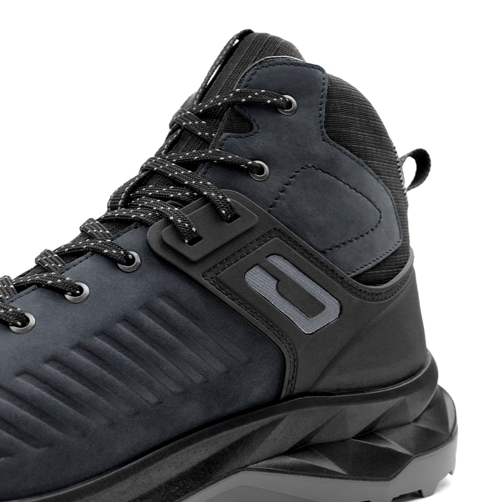 Minfot Granit Mid Støvler Unisex Vandafvisende TEX Nubuck Sort