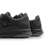 Minfot Grip Sko med Velcro Herre Vandafvisende TEX Skind Sort