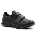 Minfot Grip Sko med Velcro Herre Vandafvisende TEX Skind Sort