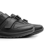 Minfot Grip Sko med Velcro Herre Vandafvisende TEX Skind Sort