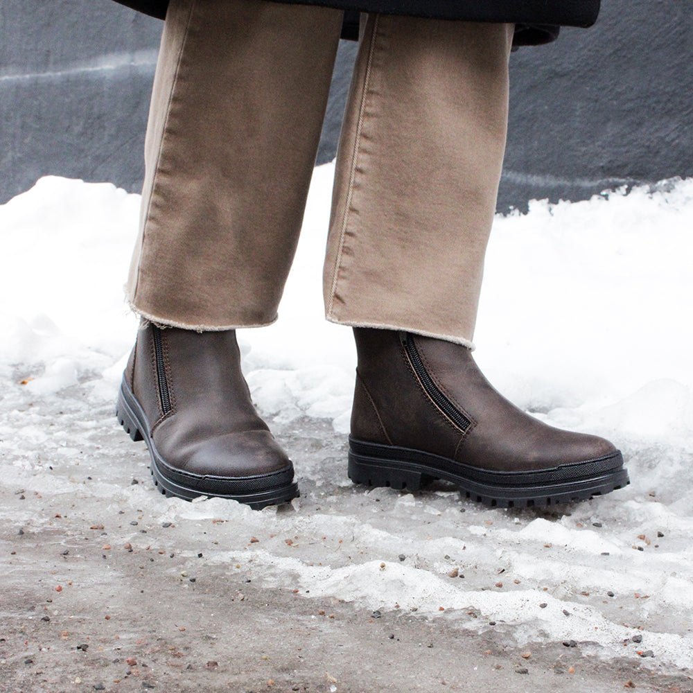 Minfot Pigsko Haga Skinn Uld Brun