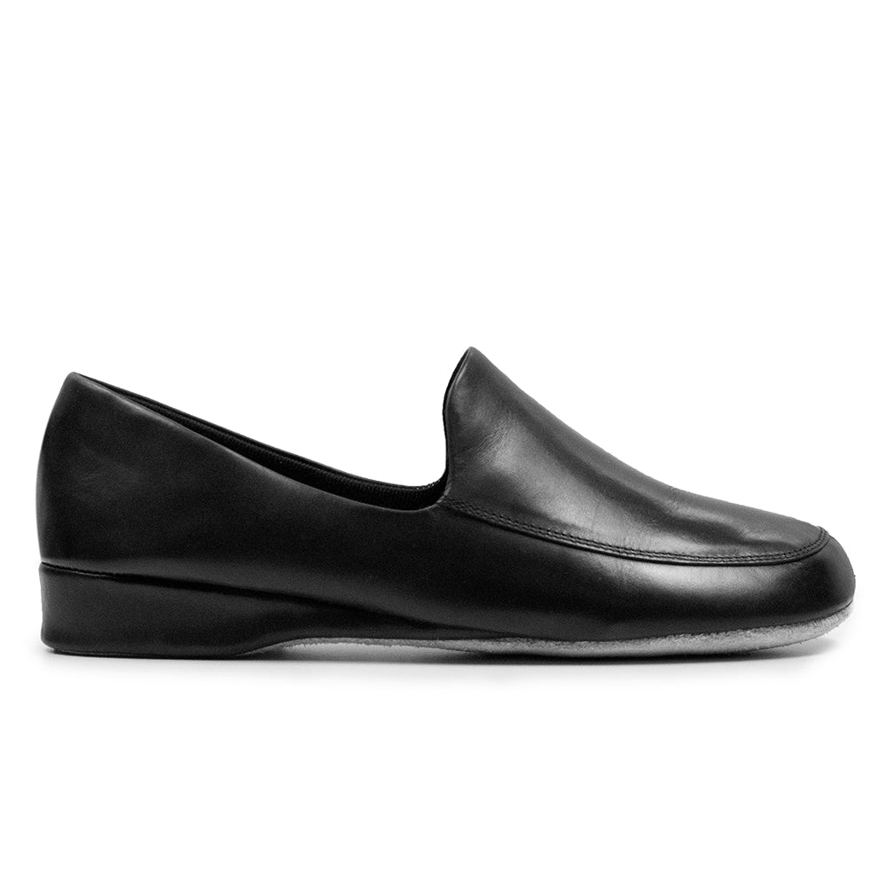 Minfot Herre Hjemmesko Hans Læder Hælkappe Sort