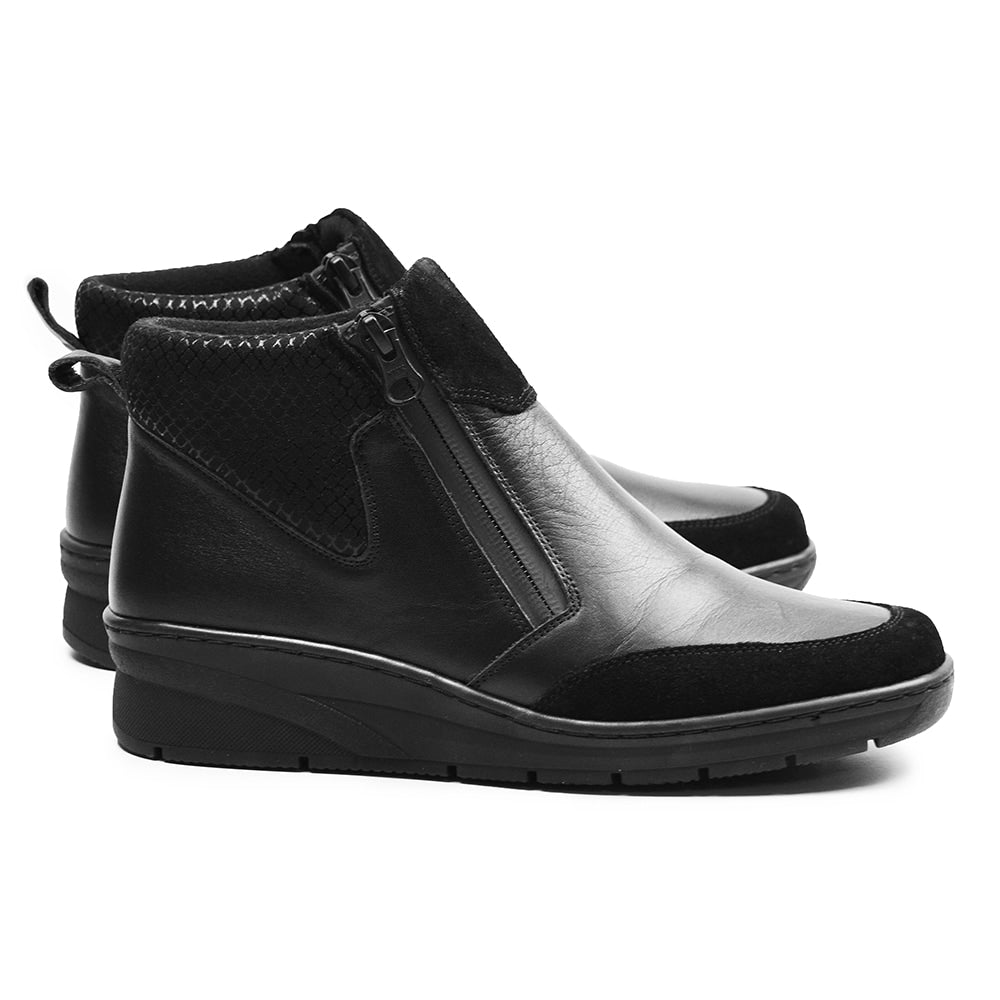 Minfot Hilma Boots med Lynlås TEX-membran Sort