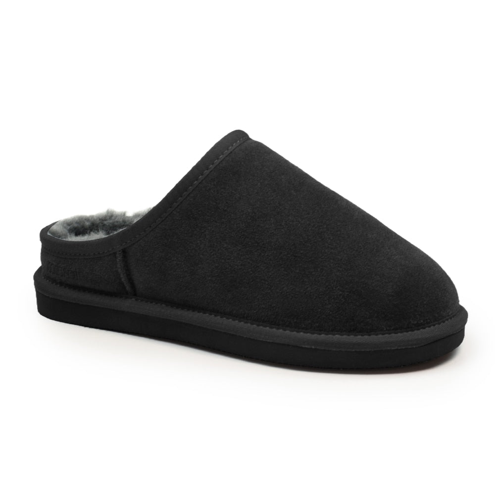 Minfot Hjemmesko Fåreskind Vejle med sål Sort
