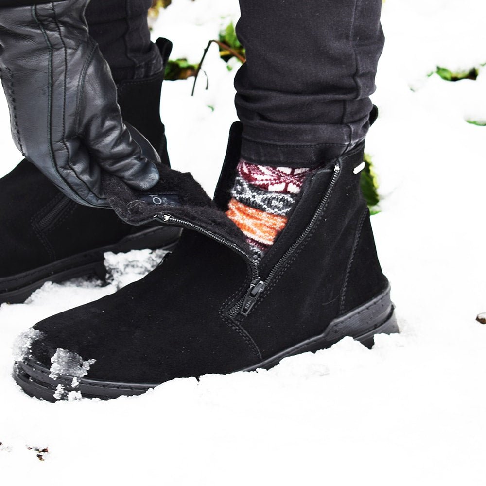 Minfot Pigsko Kalix Ruskind Uld Sort