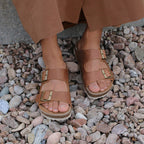 Minfot Kayo Sandaler Dame Læder Primo Soft Ljusbrun