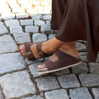 Minfot Kayo Sandaler Dame Læder Primo Soft Mørkebrun