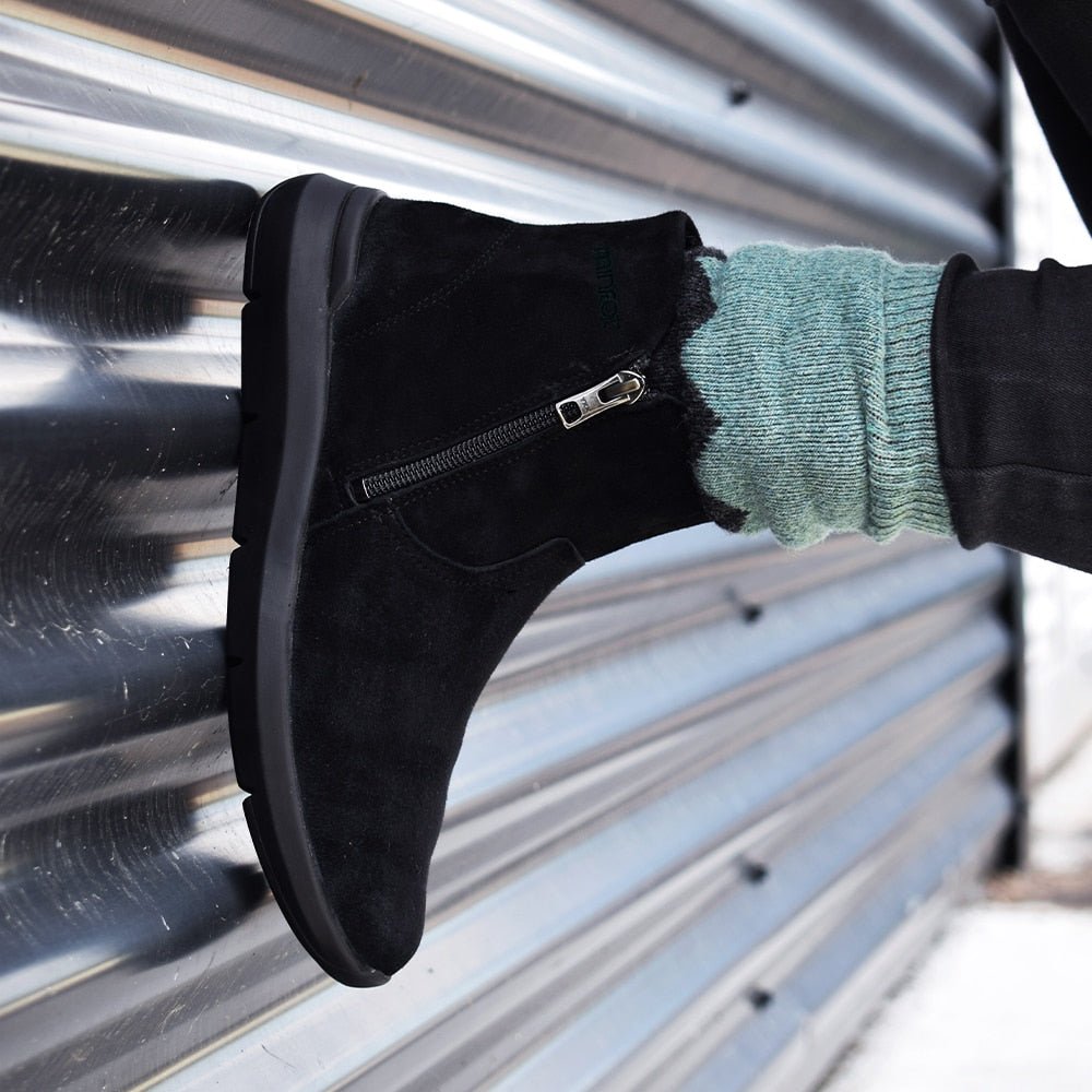 Minfot Lea Boots Stretch Lynlås Sort