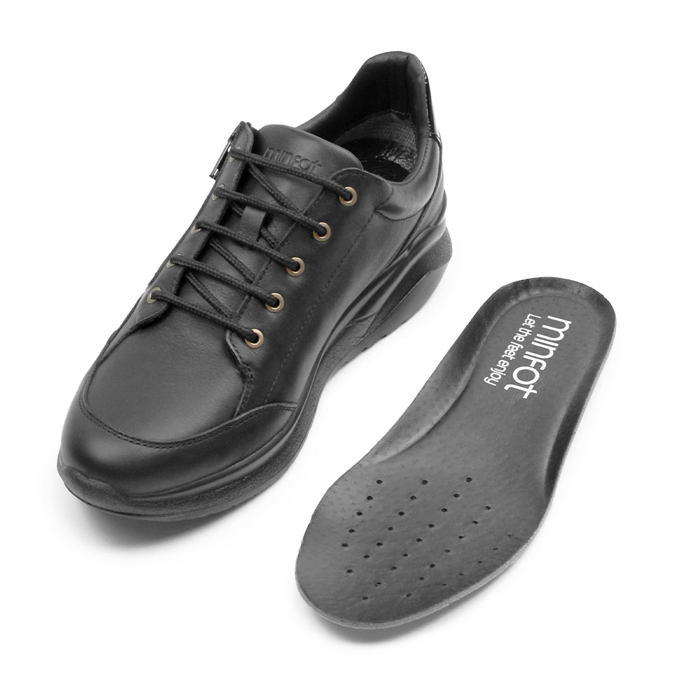 Minfot Lexi Sneakers Dame Vandafvisende TEX Skind Sort