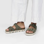 Minfot Upstep Lill Sandaler Dame Ruskind Grøn