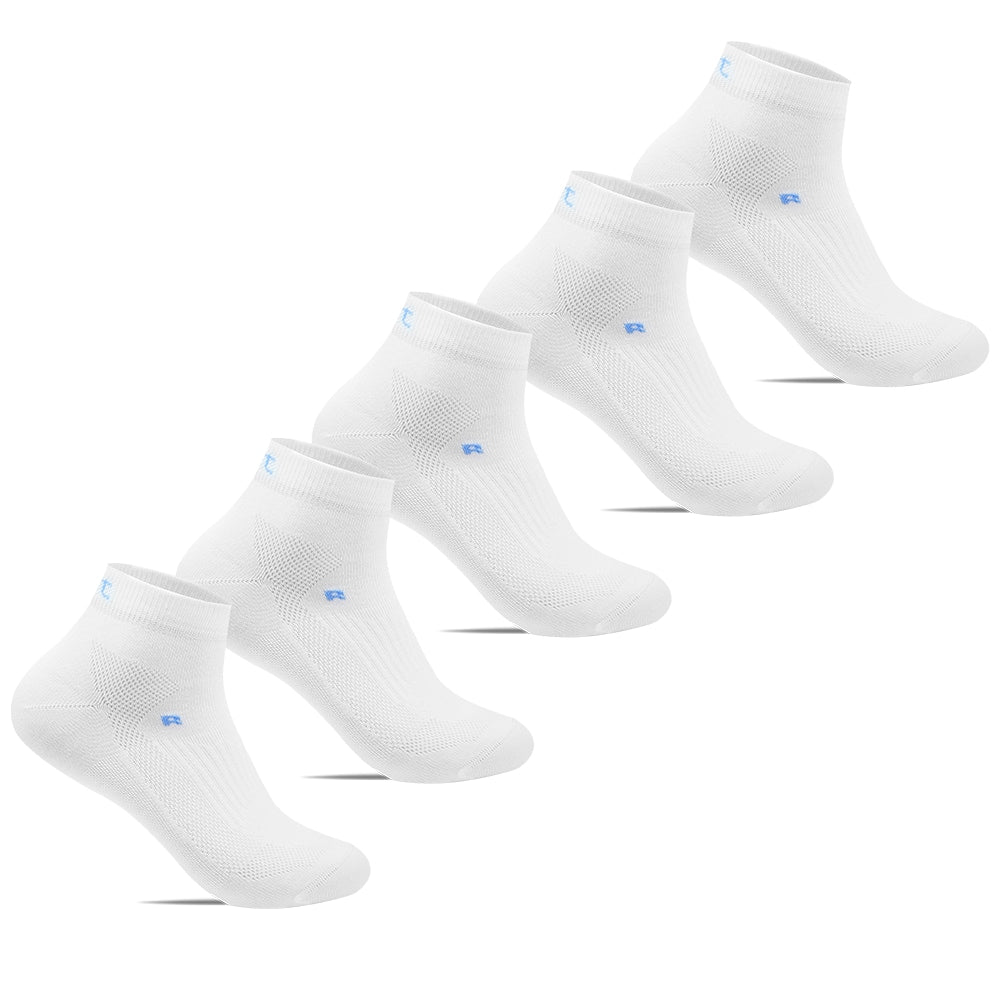 Minfot Løbestrømper Tynde Lyocell 5-pak Hvid
