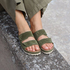 Minfot Luma Sandaler Velcro Ruskind Grøn