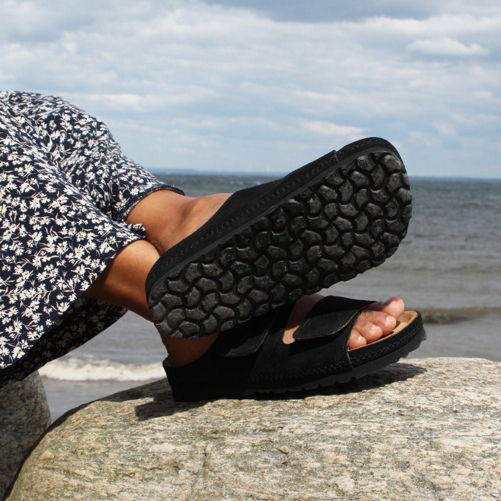 Minfot Luma Sandaler Velcro Ruskind Sort