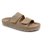 Minfot Luma Sandaler Borrelås Ruskind Sand