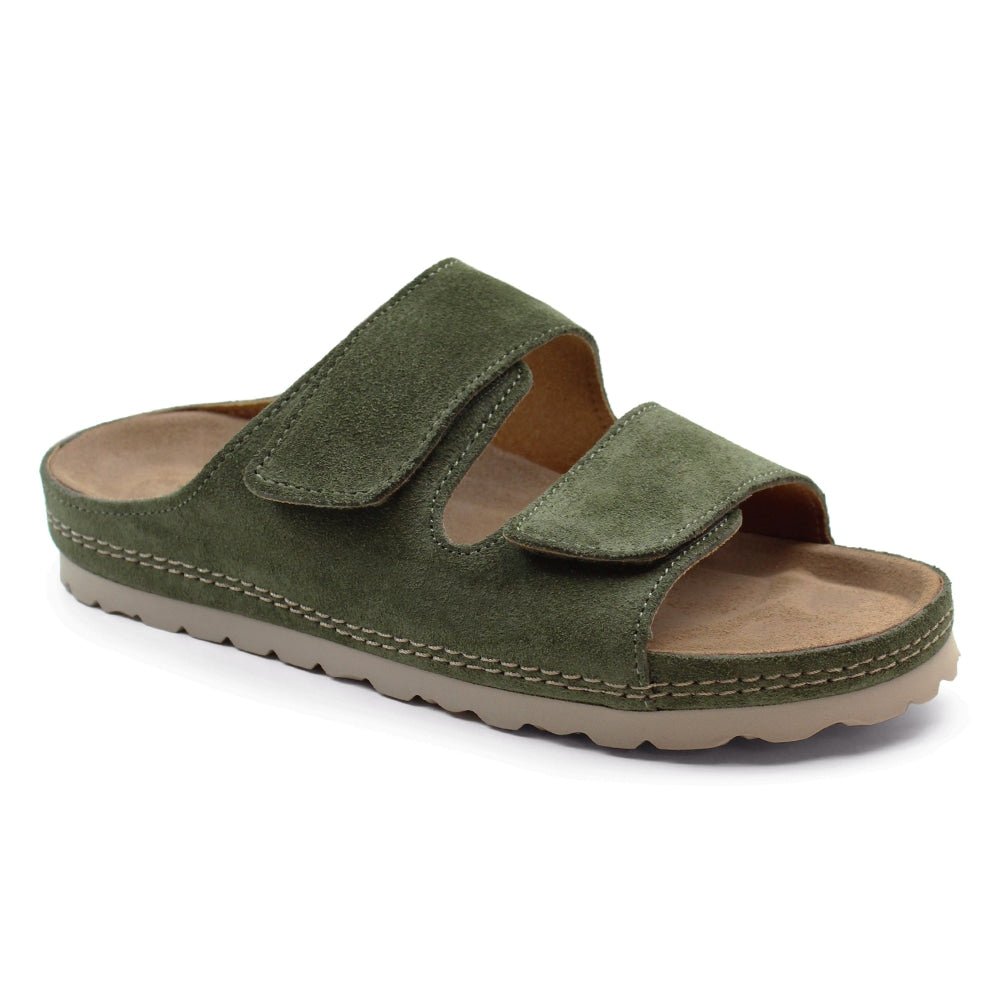 Minfot Luma Sandaler med Klettlukning, Mocka, Grøn