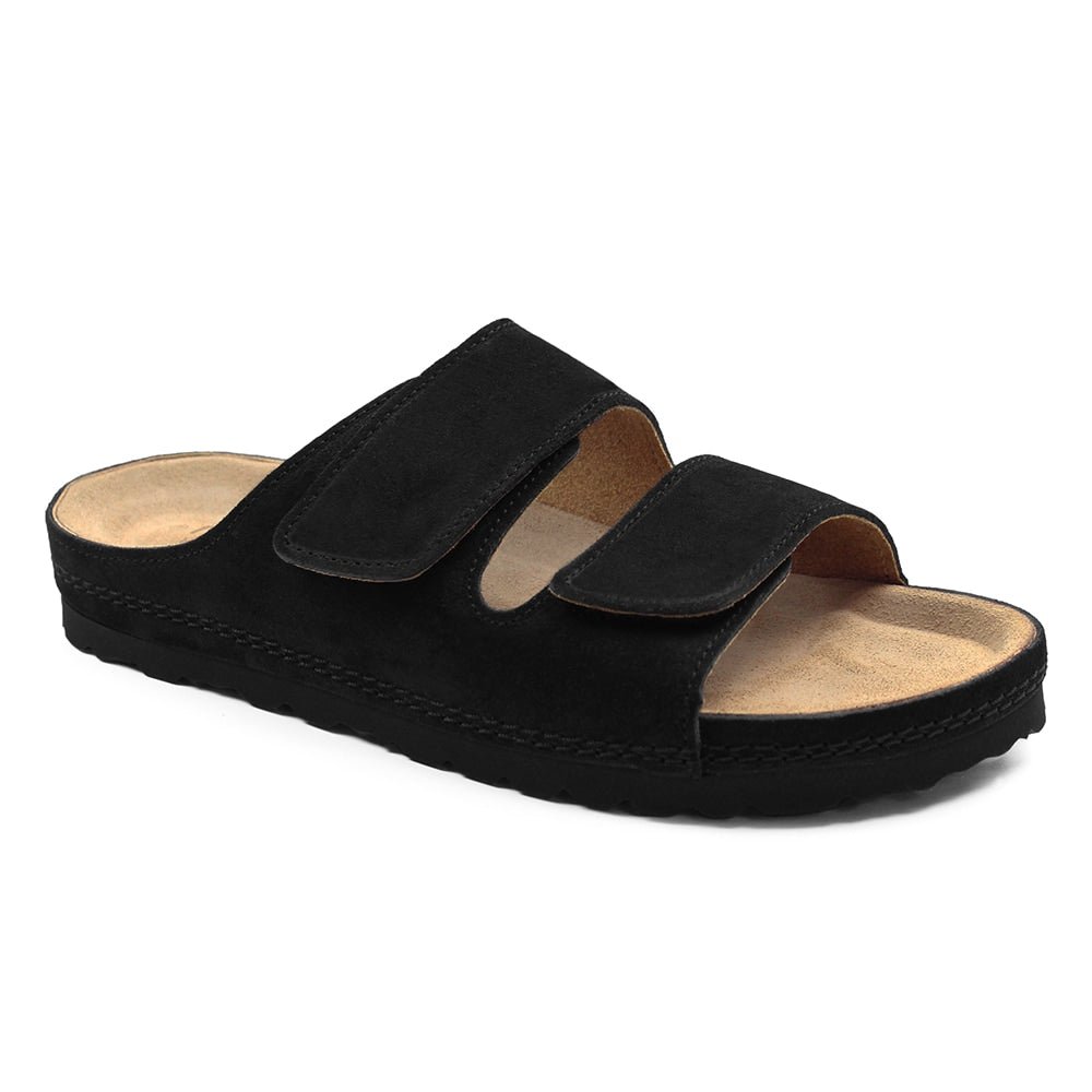 Minfot Luma Sandaler med Klettlukning, Mocka, Sort