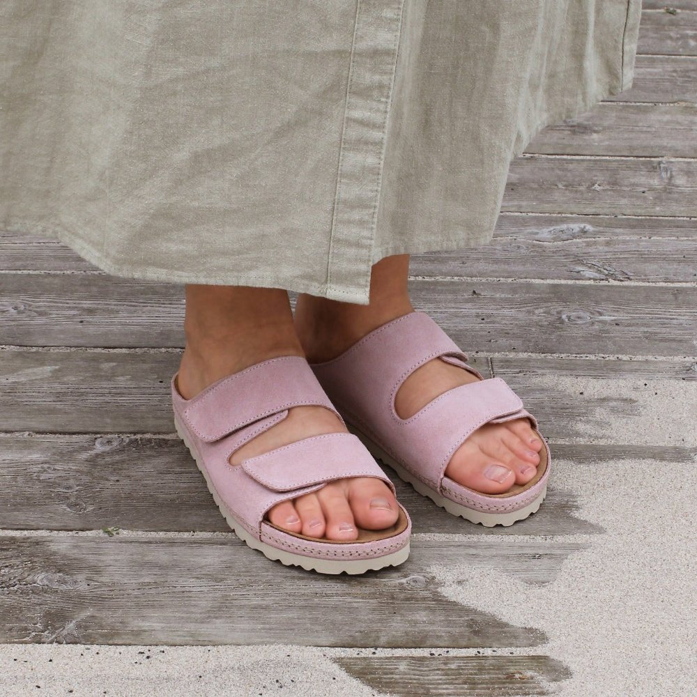 Produktbild 2 - Minfot Luma Sandaler med Klettlukning, Mocka, Rosa