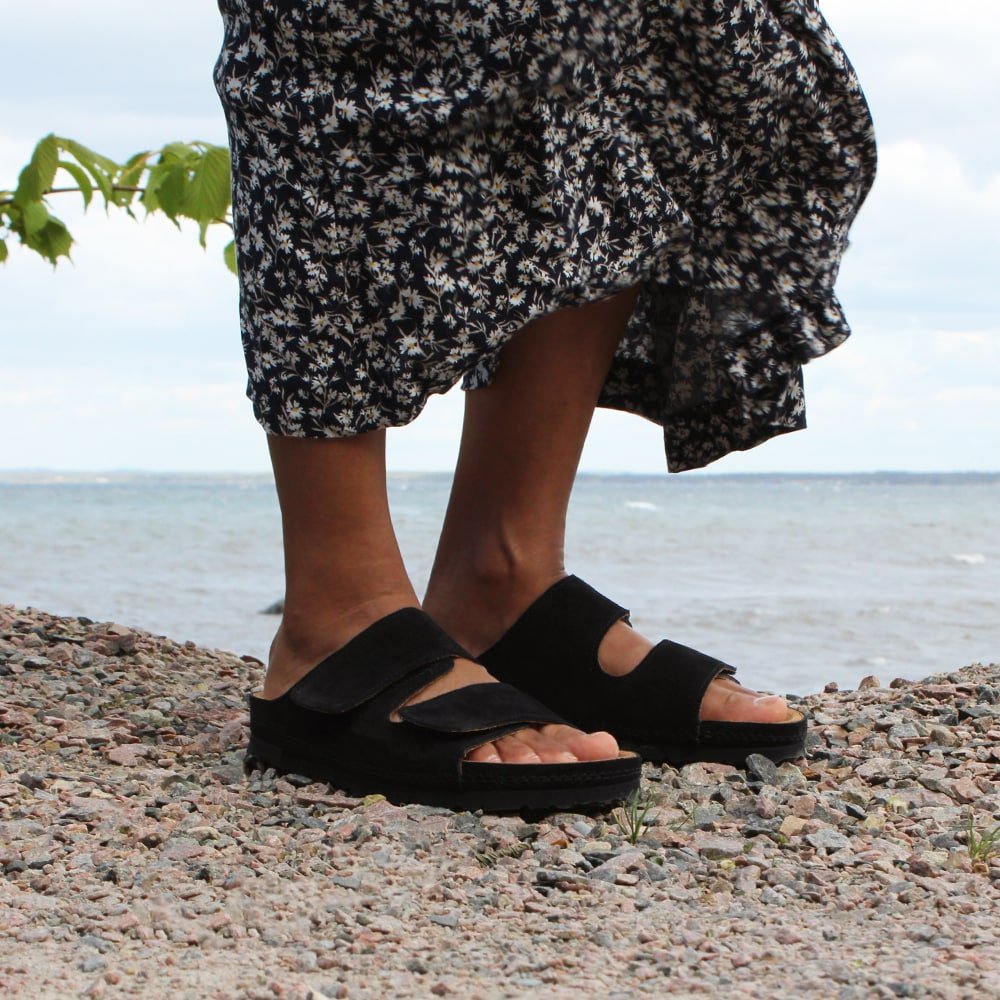 Minfot Luma Sandaler Velcro Ruskind Sort