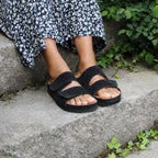 Minfot Luma Sandaler Velcro Ruskind Sort