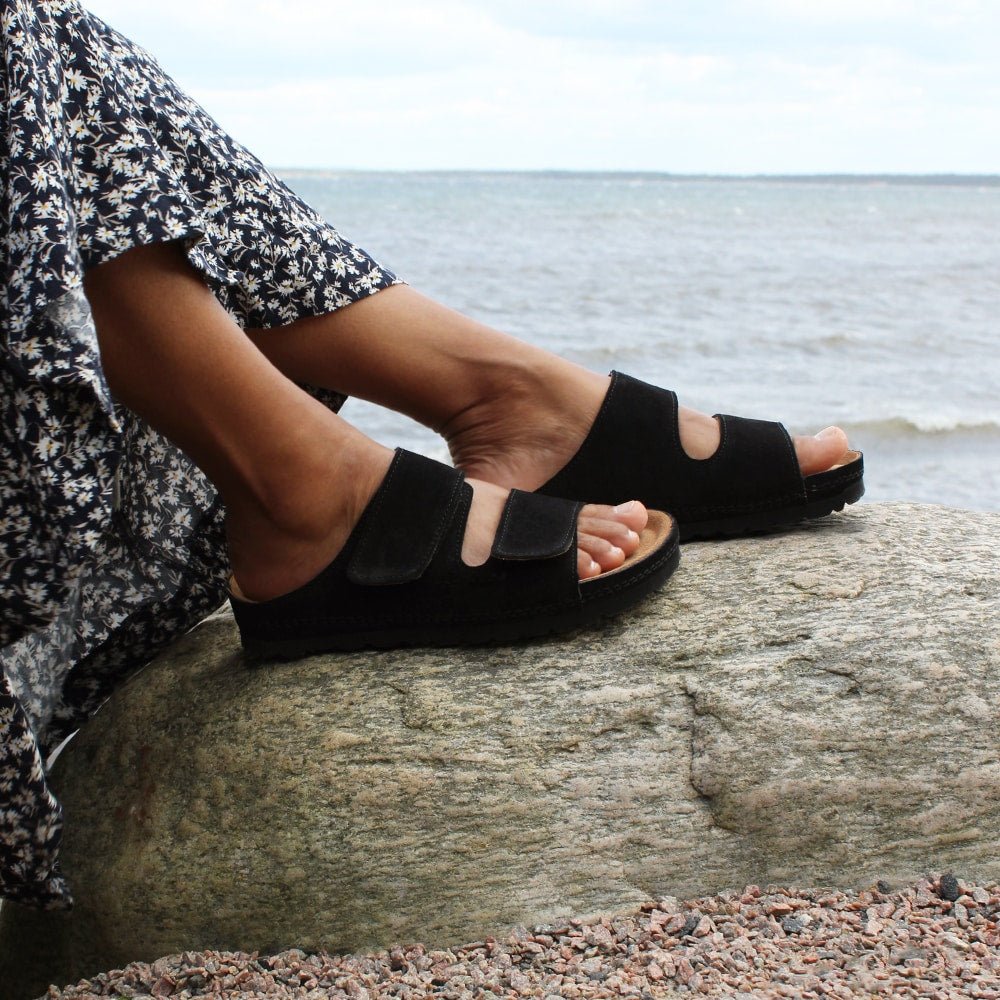 Minfot Luma Sandaler Velcro Ruskind Sort