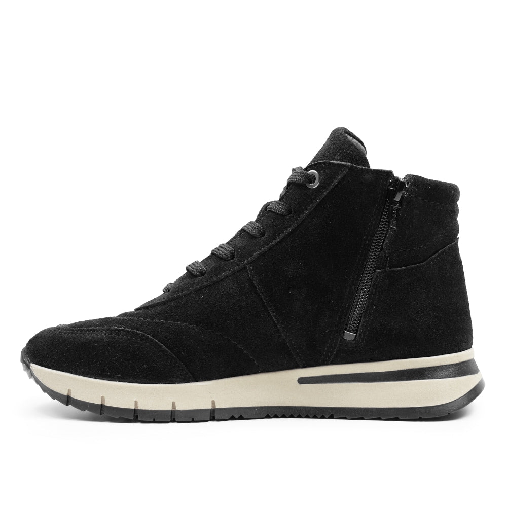 Minfot Luna Høy Sneaker Ruskind Sort
