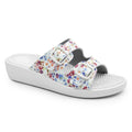 Minfot Massage Sandaler Blomster Hvid