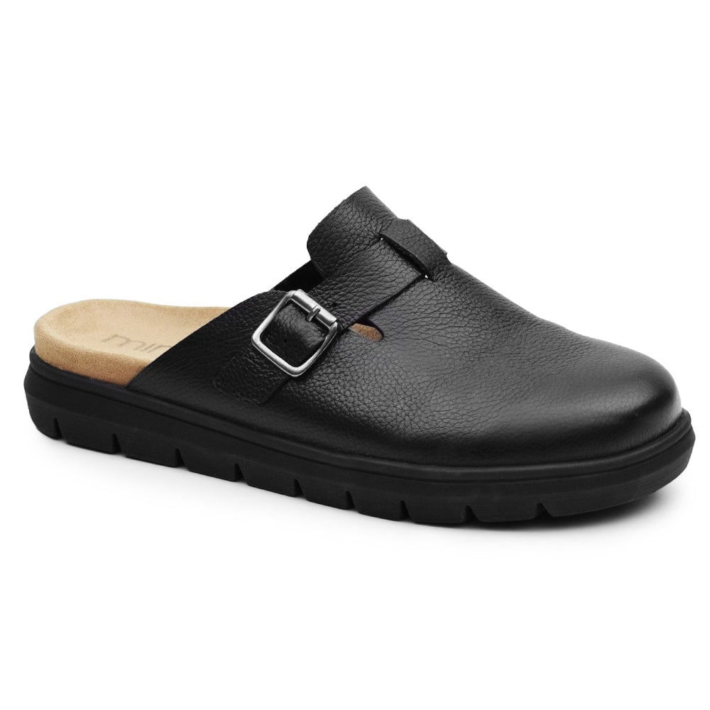 Minfot Tøffel Soft Sort Lær