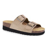 Minfot Moa Biosandaler Dame Ruskind Anatomisk 2-remme Beige