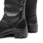 Minfot Noa Boots med Zip Stretch Læder Sort