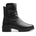 Minfot Noa Boots med Zip Stretch Læder Sort