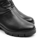 Minfot Noa Boots med Zip Stretch Læder Sort