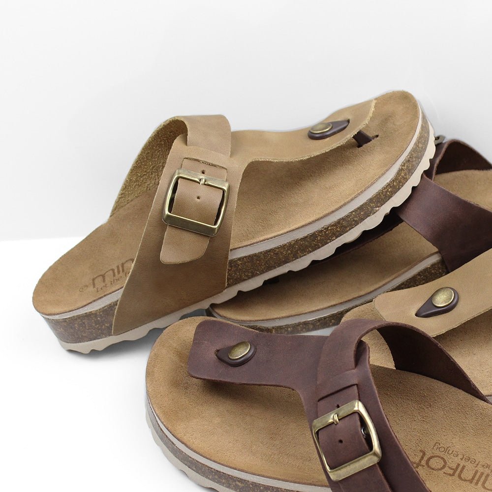 Minfot Noa Tåsandaler Llæder Primo Soft Beige